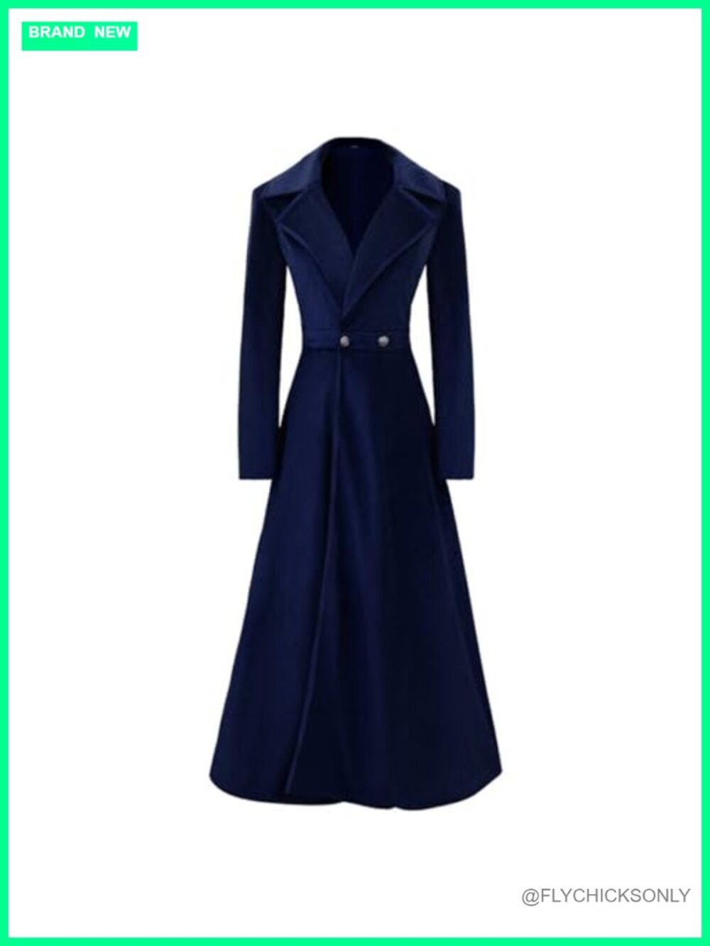 Victorian Double Breasted Long Trench Coat Notched Lapel Winter Overcoat
